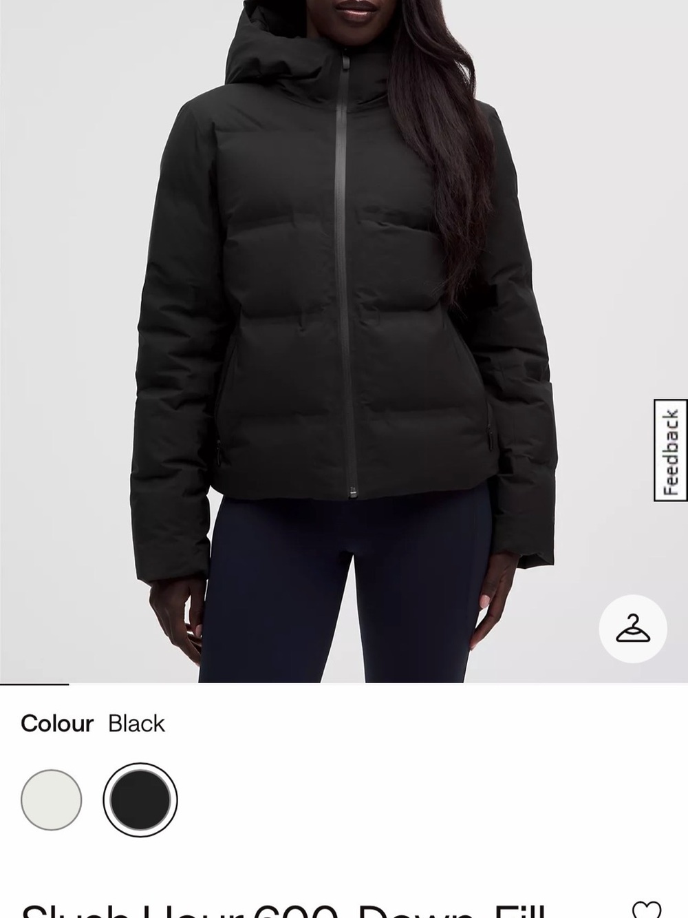 lululemon athletica Black Hooded Down Puffer Jacket - Women